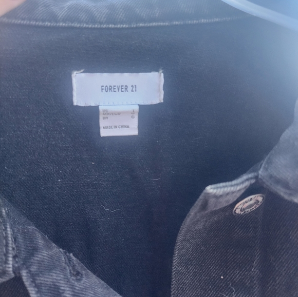 KISS handcrafted denim jacket Ptp 22 - Picture 3 of 6